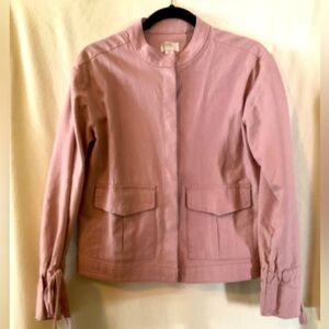 Caslon pink jacket with snap front closure